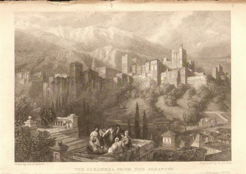 C:\Users\Carlos\Desktop\Tesis\ProyectoTesis2012\Imágenes-SierraNevada\PaisajesSublimes-Pintorescos\Roberts-GranadaThe Alhambra from the Albaycin(1834).jpg