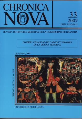 					Ver Núm. 33 (2007): VENALIDAD DE CARGOS Y HONORES EN LA ESPAÑA MODERNA
				